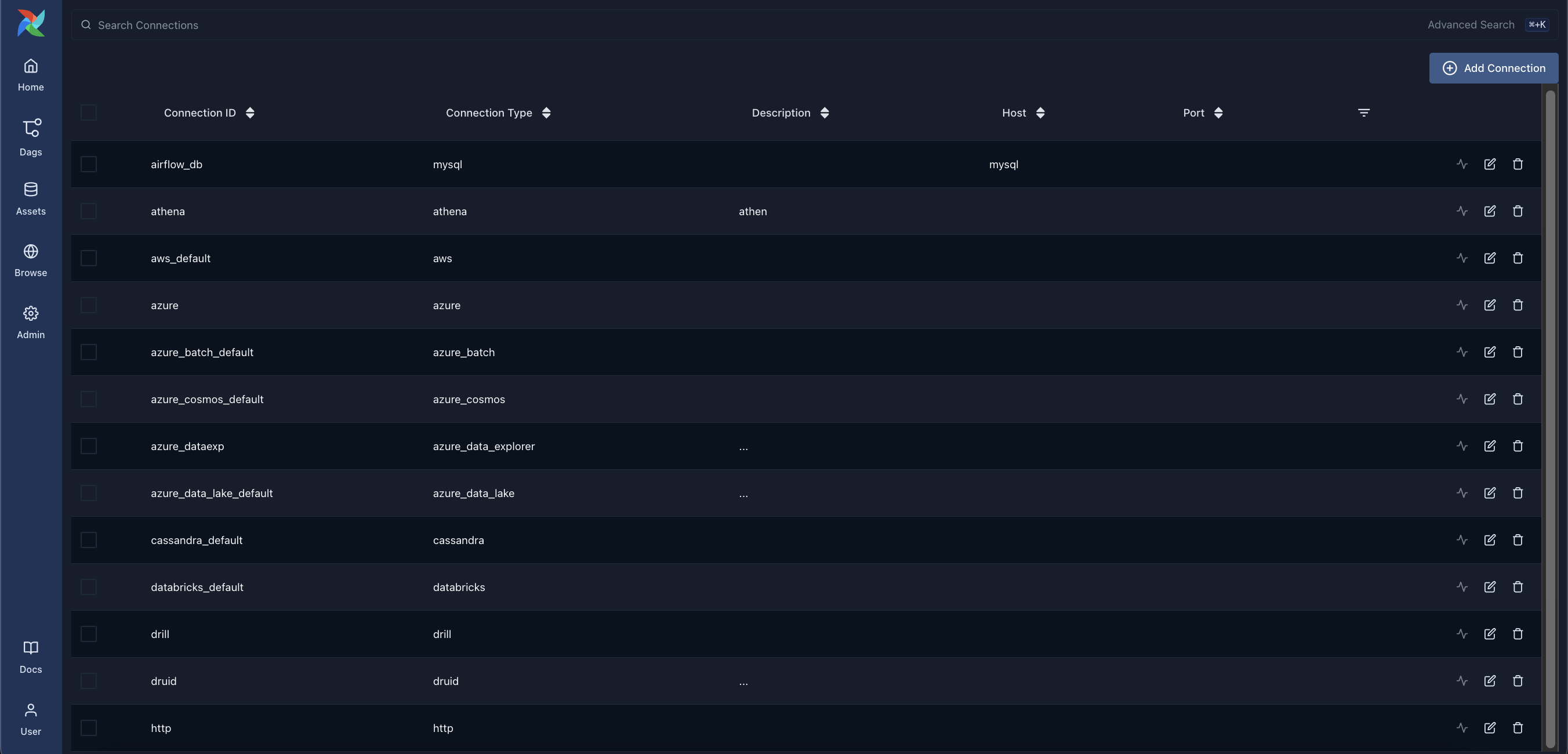 Airflow Web UI — Connection Credentials Manager